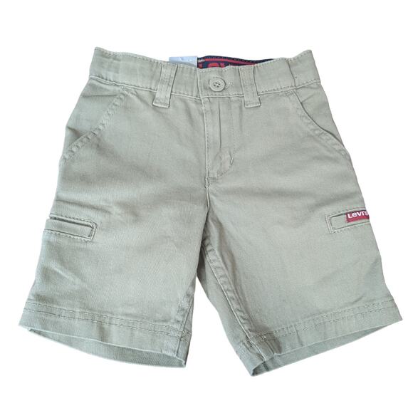 Levi's Cargo Shorts Youth Boys‎ 4 Tan High Rise Flex Stretch Below Knee Casual - Picture 1 of 9